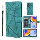 For Xiaomi Redmi Note 11 Pro 5G Skin Feel Geometric Lines Leather Phone Case(Green) - 1