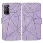 For Xiaomi Redmi Note 11 Pro 5G Skin Feel Geometric Lines Leather Phone Case(Purple) - 2