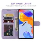 For Xiaomi Redmi Note 11 Pro 5G Skin Feel Geometric Lines Leather Phone Case(Purple) - 3