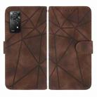 For Xiaomi Redmi Note 11 Pro 5G Skin Feel Geometric Lines Leather Phone Case(Brown) - 2