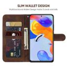 For Xiaomi Redmi Note 11 Pro 5G Skin Feel Geometric Lines Leather Phone Case(Brown) - 3