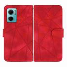 For Xiaomi Redmi Note 11E Skin Feel Geometric Lines Leather Phone Case(Red) - 2