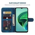 For Xiaomi Redmi Note 11E Skin Feel Geometric Lines Leather Phone Case(Blue) - 3
