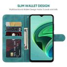 For Xiaomi Redmi Note 11E Skin Feel Geometric Lines Leather Phone Case(Green) - 3