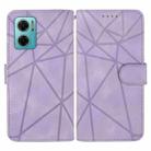 For Xiaomi Redmi Note 11E Skin Feel Geometric Lines Leather Phone Case(Purple) - 2