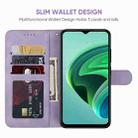 For Xiaomi Redmi Note 11E Skin Feel Geometric Lines Leather Phone Case(Purple) - 3