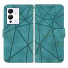 For Xiaomi Redmi Note 12 5G Global Skin Feel Geometric Lines Leather Phone Case(Green) - 2