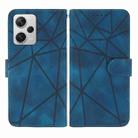 For Xiaomi Redmi Note 12 Pro 5G Global Skin Feel Geometric Lines Leather Phone Case(Blue) - 2