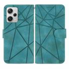 For Xiaomi Redmi Note 12 Pro 5G Global Skin Feel Geometric Lines Leather Phone Case(Green) - 2