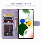 For Xiaomi Redmi Note 12 Pro 5G Global Skin Feel Geometric Lines Leather Phone Case(Purple) - 3