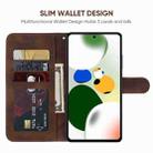 For Xiaomi Redmi Note 12 Pro 5G Global Skin Feel Geometric Lines Leather Phone Case(Brown) - 3