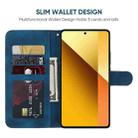 For Xiaomi Redmi Note 13 5G Global Skin Feel Geometric Lines Leather Phone Case(Blue) - 3