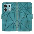 For Xiaomi Redmi Note 13 5G Global Skin Feel Geometric Lines Leather Phone Case(Green) - 2