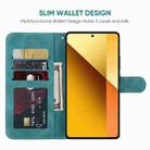 For Xiaomi Redmi Note 13 5G Global Skin Feel Geometric Lines Leather Phone Case(Green) - 3