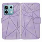 For Xiaomi Redmi Note 13 5G Global Skin Feel Geometric Lines Leather Phone Case(Purple) - 2