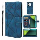 For Xiaomi Redmi Note 13 Pro 5G Skin Feel Geometric Lines Leather Phone Case(Blue) - 1