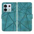 For Xiaomi Redmi Note 13 Pro 5G Skin Feel Geometric Lines Leather Phone Case(Green) - 2