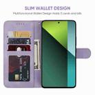 For Xiaomi Redmi Note 13 Pro 5G Skin Feel Geometric Lines Leather Phone Case(Purple) - 3