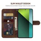 For Xiaomi Redmi Note 13 Pro 5G Skin Feel Geometric Lines Leather Phone Case(Brown) - 3