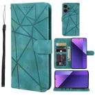 For Xiaomi Redmi Note 13 Pro+ 5G Skin Feel Geometric Lines Leather Phone Case(Green) - 1