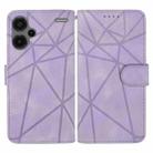 For Xiaomi Redmi Note 13 Pro+ 5G Skin Feel Geometric Lines Leather Phone Case(Purple) - 2