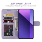 For Xiaomi Redmi Note 13 Pro+ 5G Skin Feel Geometric Lines Leather Phone Case(Purple) - 3