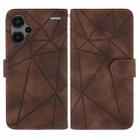 For Xiaomi Redmi Note 13 Pro+ 5G Skin Feel Geometric Lines Leather Phone Case(Brown) - 2