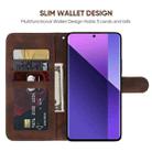 For Xiaomi Redmi Note 13 Pro+ 5G Skin Feel Geometric Lines Leather Phone Case(Brown) - 3