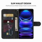 For Xiaomi Redmi Note 12 Pro+ 5G Global Skin Feel Geometric Lines Leather Phone Case(Black) - 3