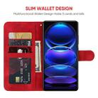 For Xiaomi Redmi Note 12 Pro+ 5G Global Skin Feel Geometric Lines Leather Phone Case(Red) - 3