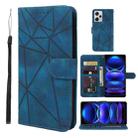 For Xiaomi Redmi Note 12 Pro+ 5G Global Skin Feel Geometric Lines Leather Phone Case(Blue) - 1