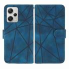 For Xiaomi Redmi Note 12 Pro+ 5G Global Skin Feel Geometric Lines Leather Phone Case(Blue) - 2