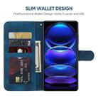 For Xiaomi Redmi Note 12 Pro+ 5G Global Skin Feel Geometric Lines Leather Phone Case(Blue) - 3