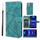 For Xiaomi Redmi Note 12 Pro+ 5G Global Skin Feel Geometric Lines Leather Phone Case(Green) - 1