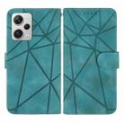 For Xiaomi Redmi Note 12 Pro+ 5G Global Skin Feel Geometric Lines Leather Phone Case(Green) - 2