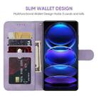 For Xiaomi Redmi Note 12 Pro+ 5G Global Skin Feel Geometric Lines Leather Phone Case(Purple) - 3