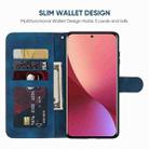 For Xiaomi 12 Skin Feel Geometric Lines Leather Phone Case(Blue) - 3