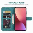 For Xiaomi 12 Skin Feel Geometric Lines Leather Phone Case(Green) - 3