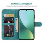 For Xiaomi 12 Pro Skin Feel Geometric Lines Leather Phone Case(Green) - 3