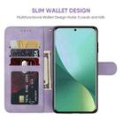 For Xiaomi 12 Pro Skin Feel Geometric Lines Leather Phone Case(Purple) - 3