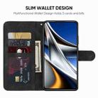 For Xiaomi Poco X4 Pro 5G Skin Feel Geometric Lines Leather Phone Case(Black) - 3