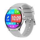 MT55 1.43 inch AMOLED HD Screen Ultra-thin Smart Call Health Watch, Silicone Strap(Silver Grey) - 1