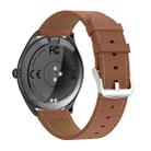 MT55 1.43 inch AMOLED HD Screen Ultra-thin Smart Call Health Watch, Leather Strap(Black Brown) - 3