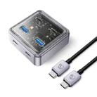 ORICO XHJ2U2C-G2 4-Port Compact Zinc Alloy USB 3.0 HUB Expand Converter(Silver) - 1