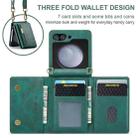 For Samsung Galaxy Z Flip5 5G DG.MING M5 Series Zip RFID Multi Card Detachable Leather Phone Case with Long Lanyard(Green) - 3