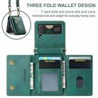 For Samsung Galaxy Z Flip4 5G DG.MING M5 Series Zip RFID Multi Card Detachable Leather Phone Case with Long Lanyard(Green) - 3