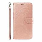 For OnePlus 9 Pro Swallowtail Butterfly Embossed Leather Phone Case(Rose Gold) - 2