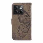For OnePlus 10T / Ace Pro 5G Swallowtail Butterfly Embossed Leather Phone Case(Grey) - 3