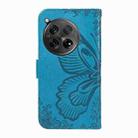 For OnePlus 12 Swallowtail Butterfly Embossed Leather Phone Case(Blue) - 3