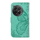 For OnePlus 12 Swallowtail Butterfly Embossed Leather Phone Case(Green) - 3